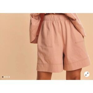 Free People Blush High-Rise Elastic Waist Shorts
